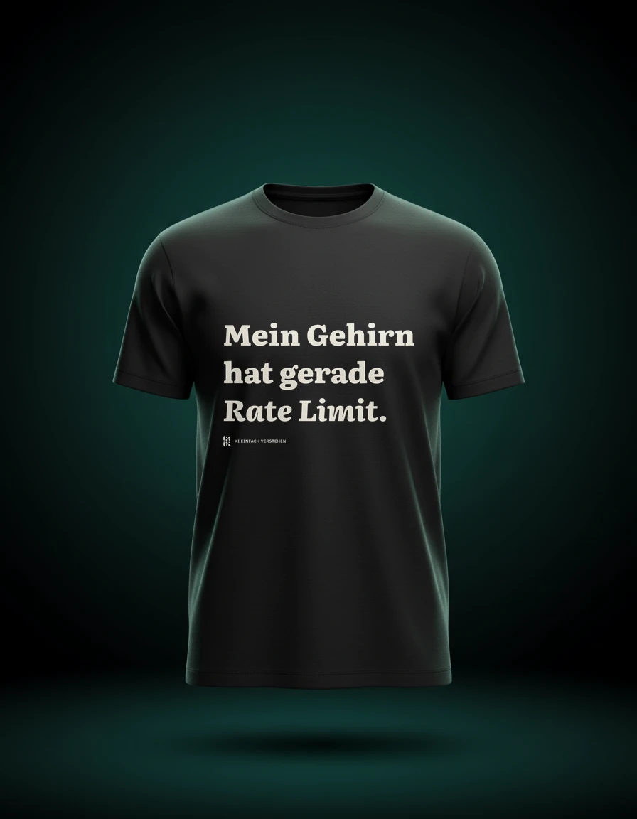 T-Shirt: Mein Gehirn hat gerade Rate Limit.