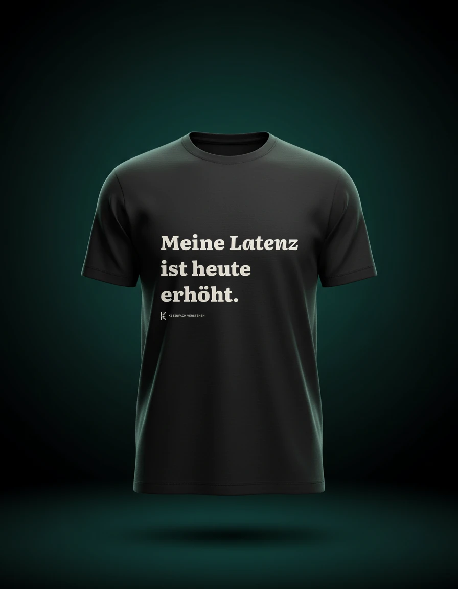 T-Shirt: Meine Latenz ist heute erhöht.