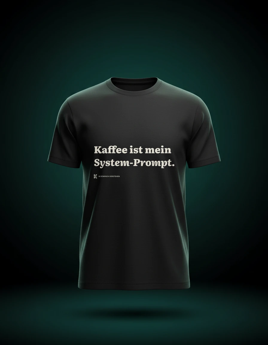 T-Shirt: Kaffee ist mein System-Prompt.